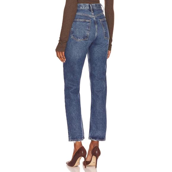 NWT Agolde 90's Pinch Waist High Rise Straight Jeans Range Women's Size 27 - Picture 2 of 11